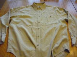 Tommy Bahama long sleeve 100% silk button front shirt size L Large 
