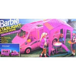 com Barbie STARLIGHT MOTOR HOME Pink Vehicle MOTORHOME Van with TENT 