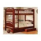   Finish Mission Style Twin over Twin Bunk Bed with Front Access Ladder