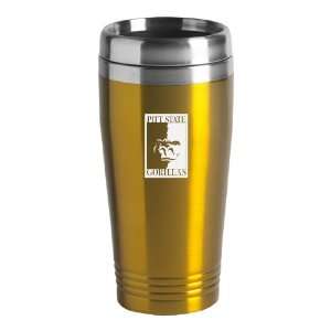 Pittsburg State University   16 ounce Travel Mug Tumbler   Gold 