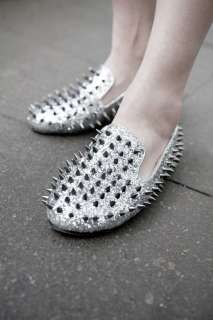 New Fashion Women Spike Punk Studded rivet Loafer flat shoes many 