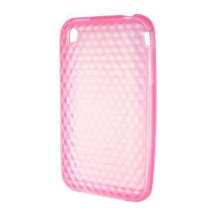  TPU Pink Hexagonal Pattern Silicone Skin Gel Cover Case 