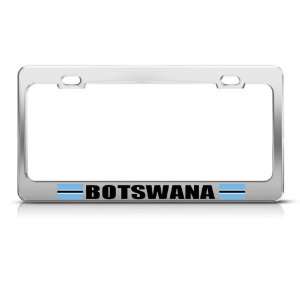  Botswana Flag Chrome Country license plate frame Stainless 