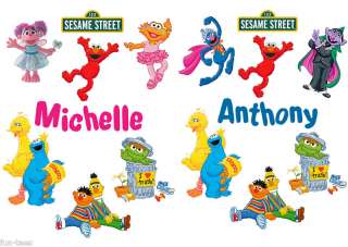 Personalized Sesame Street Adult Size Color T Shirts  