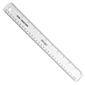  Westcott English and Metric Shatterproof Ruler, Clear, 12 