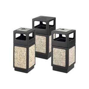   Aggregate Receptacle,38 Gal,Square Side Open,BK    Sold as 2 
