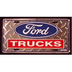  Ford Truck metal license plate 6 x 12 diamond embossed 
