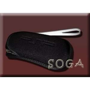   BLACK SOFT POUCH CARRY CASE BAG GLOVE FOR SONY PSP + STRAP Automotive