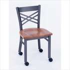   Yes, Add Casters, Metal Finish Pewter, Seat Type Wood   Medium Maple