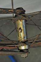 Antique 1890s bicycle mens wooden 26 wheel bike skiptooth chrome 