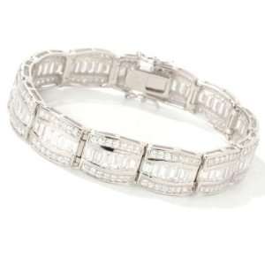   Silver / Platinum 7.25 Fancy Cubic Zirconia Bracelet Jewelry