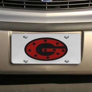 Georgia Bulldogs Silver Polka Dot Mirrored License Plate   