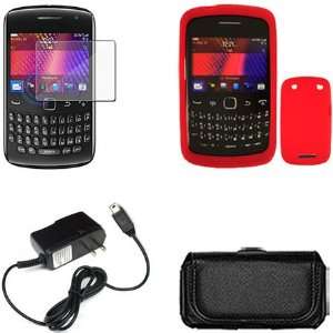 iNcido Brand Blackberry 9360/9370/Apollo Combo Solid Red Silicone Skin 