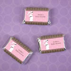 Mommy Silhouette Its A Girl   20 Mini Candy Bar Wrapper Sticker 