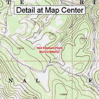 USGS Topographic Quadrangle Map   Red Elephant Point, Colorado (Folded 
