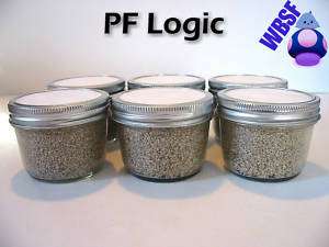 PF Logic ½pt WBSF Mushroom Grow Substrate Jars 6 pack  