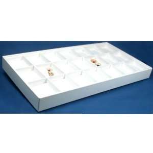  Jewelry Display Tray Stackable White 21 Slot Trade Show 