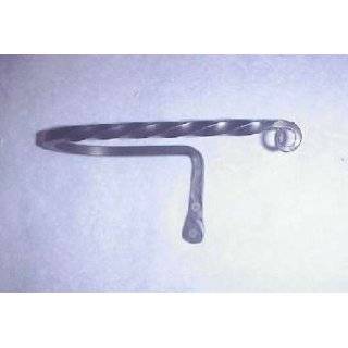  Wrought Iron Towel Bar   17 Inch  Twisted Hand Made
