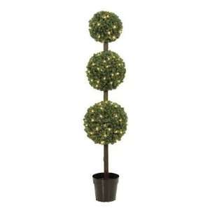 Autograph Foliages C 60171   5 Foot PVC Pine Triple Ball Topiary 