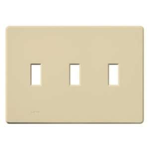  Lutron FG 3 IV, 3 Gang Wallplates, Ivory