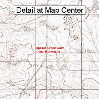  USGS Topographic Quadrangle Map   Duplisse Creek South 