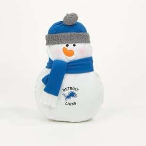  Detroit Lions New Christmas Holiday Snowman Pillow Sports 