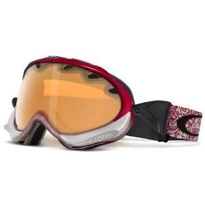 Oakley Wisdom Mens Snowboard Goggles   Red / White Faded Text Frame 