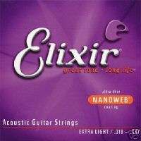Elixir Nanoweb Acoustic Guitar Strings X Lite 2 Pak  