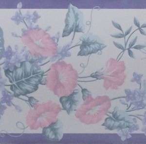 Floral Wallpaper Border Classic Vineyard Purple Fancy  