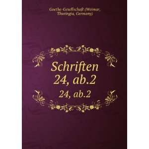   . 24, ab.2 Thuringia, Germany) Goethe Gesellschaft (Weimar Books
