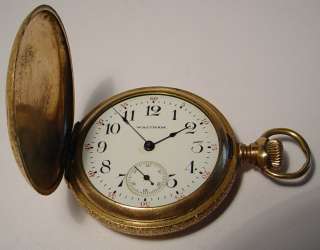 ANTIQUE 1903 LADIES WALTHAM GOLD FILLED POCKET WATCH HUNTING CASE 