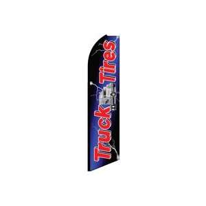  TRUCK TIRES Feather Banner Flag (11.5 x 3 Feet) Patio 