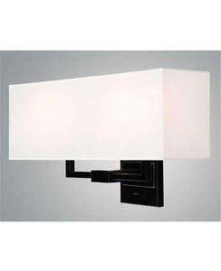   BLACK / OFF WHITE SHADE WALL SCONCE LIGHTING FIXTURE LIGHT  