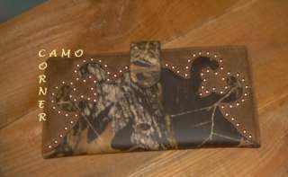 Leather Camo Mossy Oak Camouflage Wallet purse  