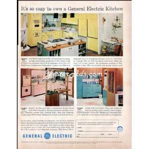  1958 Vintage Ad General Electric Kitchen 
