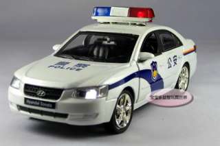 New Hyundai Police Car 132 Alloy Diecast Model Car With Sound&Light 