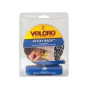  Velcro Sticky Back Hook and Loop Fastener   Black 