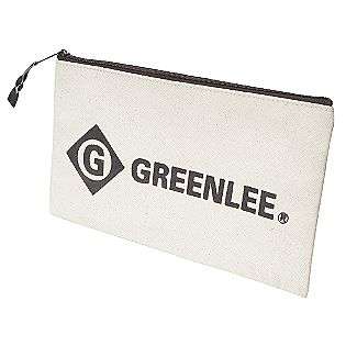 12 in. Canvas Zipper Bag  Greenlee Tools Hand Tools Tool Carriers 