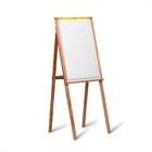 Marsh 5Solid Oak Presentation Easel with Flip Chart   Surface Green 