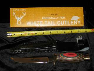   Hunting White Tail Cutlery Pakistan Fixed Blade Wood Handle Boxed New