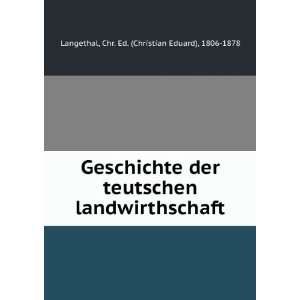    Chr. Ed. (Christian Eduard), 1806 1878 Langethal Books