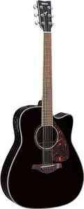 Yamaha FGX730SC Acoustic Electric Guitar Black  