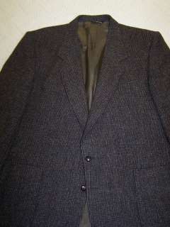 Moores Harris Tweed sport coat jacket blazer brown w/colors 52L 52 
