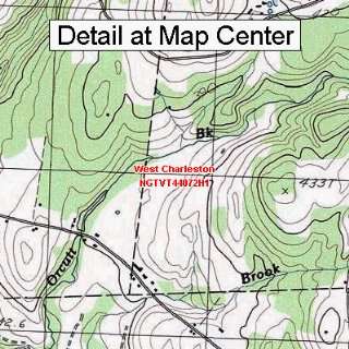  USGS Topographic Quadrangle Map   West Charleston, Vermont 