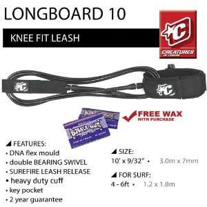   of Leisure 10 Longboard Surf Leash   Knee