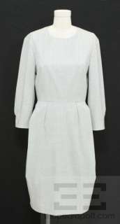 YSL Yves Saint Laurent Light Grey Wool Dress Size FR 38  