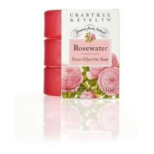  Crabtree & Evelyn Rosewater Bar Soap 3 X 3.5 Oz.   3.50 oz 