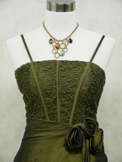 Cherlone Satin Dark Green Long Prom Ball Gown Wedding/Evening Dress 
