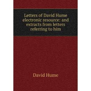  Letters of David Hume electronic resource and extracts 
