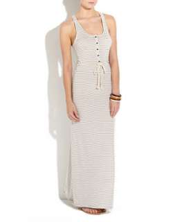 Biscuit (Stone ) Grey Stripe Maxi Dress  255468215  New Look